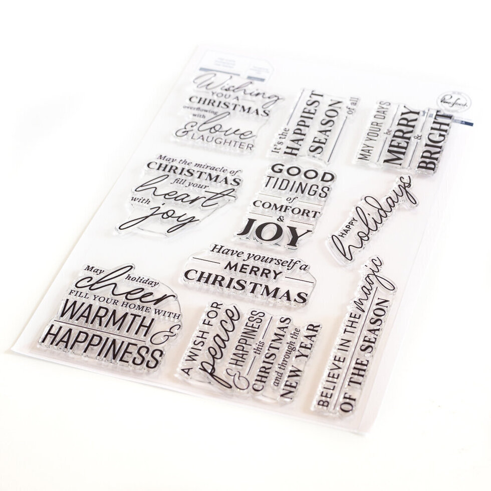 Pinkfresh Studio - Holiday Large Sentiments stamp