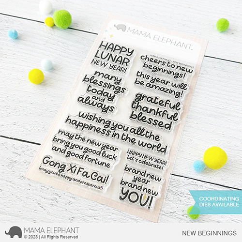 B8 Mama Elephant - NEW BEGINNINGS STAMP AND MATCHING DIE (8)