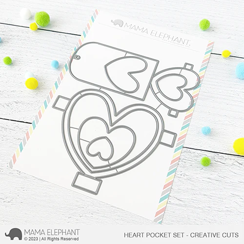 Mama Elephant - Heart Pocket Set - Creative Cuts (SB10)
