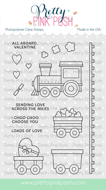 Pretty Pink Posh - Valentine Train Stamp Set