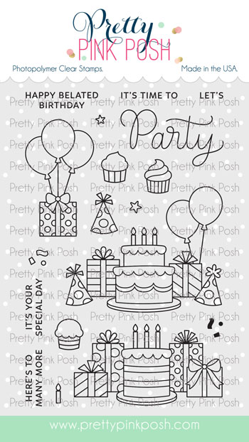 Pretty Pink Posh - Party Time Stamp Set