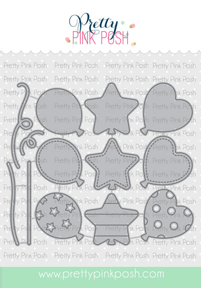 Pretty Pink Posh - Party Balloons Die Set