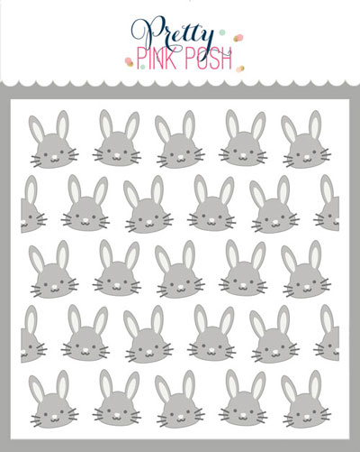 Pretty Pink Posh - Layered Easter Bunnies Stencil (3 Lyr)