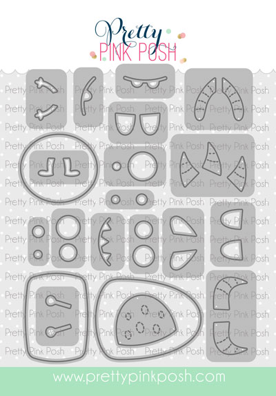Pretty Pink Posh - Build A Monster Die Set
