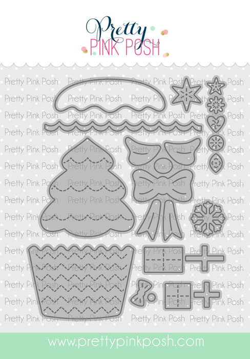 Pretty Pink Posh - Big Christmas Cupcake Die Set