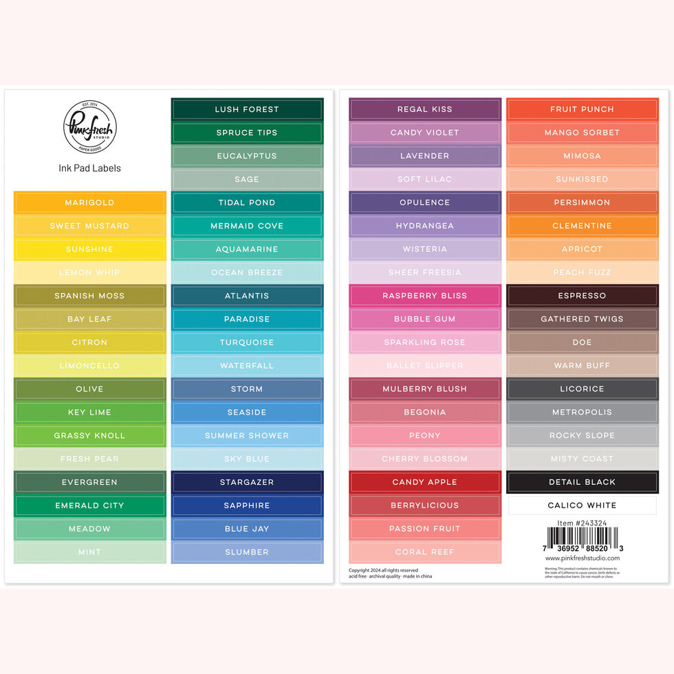 Pinkfresh Studio - Ink Pad Labels