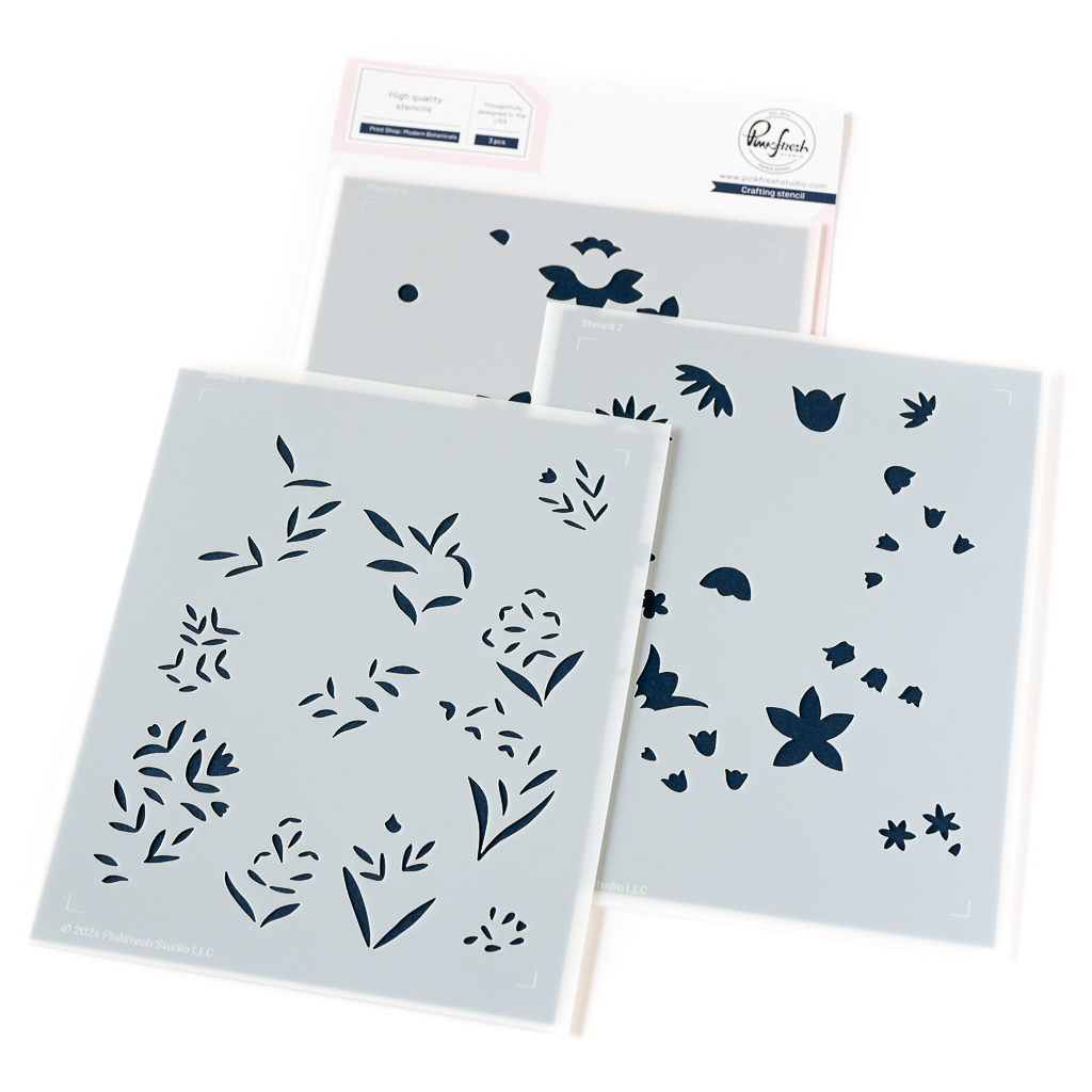 Pinkfresh Studio - Print Shop: Modern Botanicals stencil