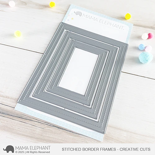*NEW* - Mama Elephant - Stitched Border Frames - Creative Cuts