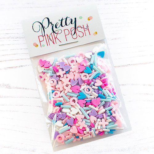 Pretty Pink Posh - Hugs & Kisses Clay Confetti Mix