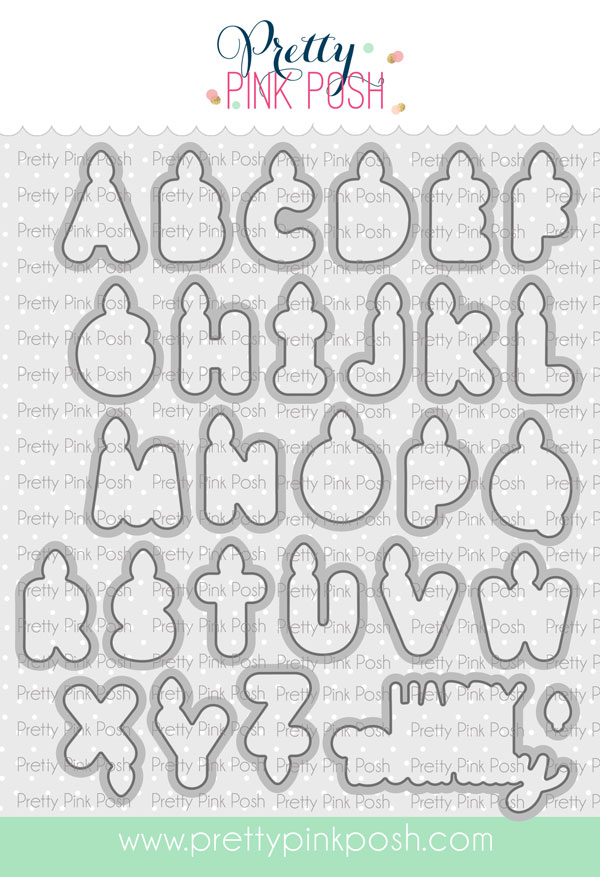 Pretty Pink Posh - Alphabet Candles Coor Die Set