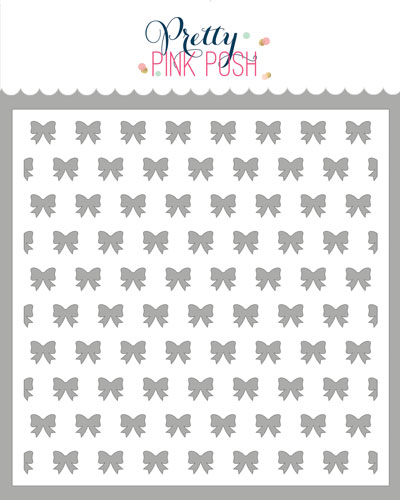 Pretty Pink Posh - Tiny Bows Stencil