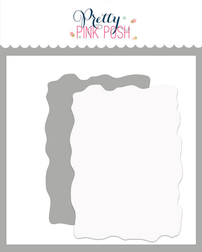 Pretty Pink Posh - Watercolor Rectangle Stencil w/Mask