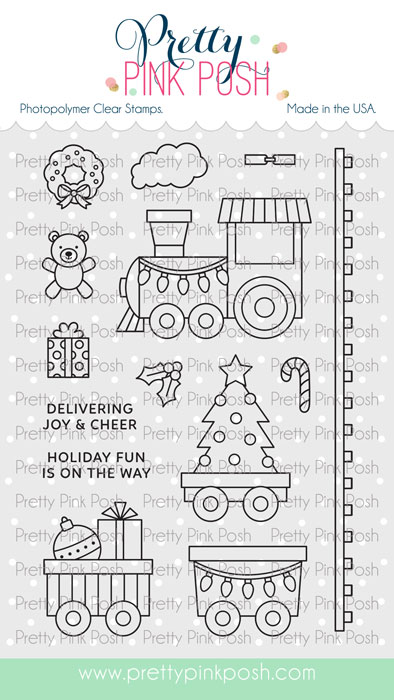 **NEW* - Pretty Pink Posh - Christmas Train Stamp Set