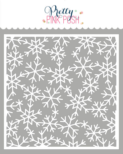 Pretty Pink Posh - Snowflake Background Stencil