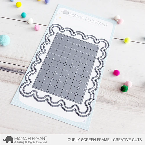**NEW* - Mama Elephant - Curly Screen Frame - Creative Cuts