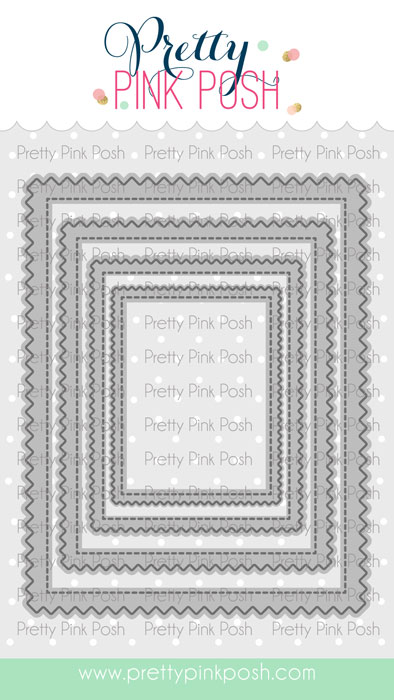 *NEW* - Pretty Pink Posh - Pinking Rectangles Die Set