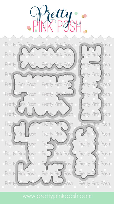 *NEW* - Pretty Pink Posh - Valentine Word Scenes Coor Die Set