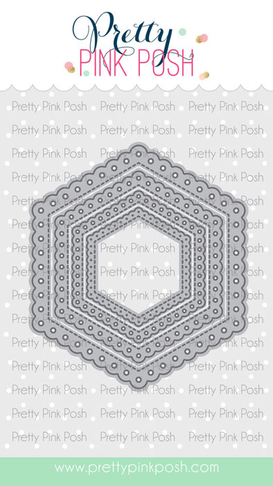 *NEW* - Pretty Pink Posh - Eyelet Hexagons Die Set
