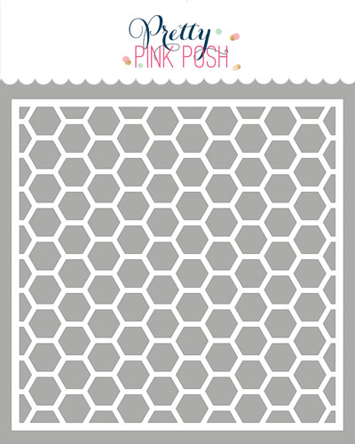 *NEW* - Pretty Pink Posh - Honeycomb Stencil