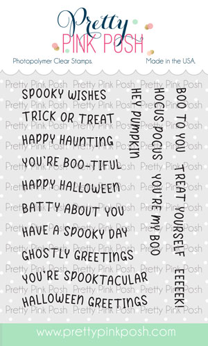 **NEW* - Pretty Pink Posh - Halloween Banner Greetings Stamp Set