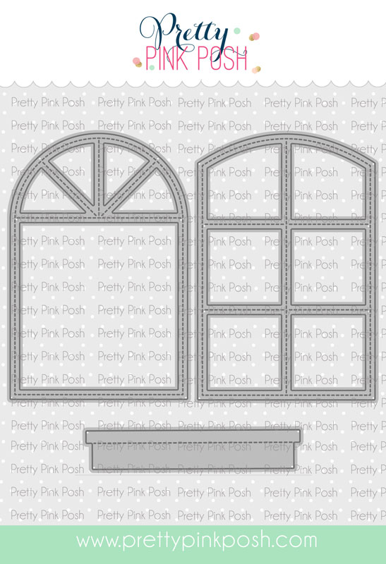 **NEW* - Pretty Pink Posh - Stitched Windows 1 Die Set