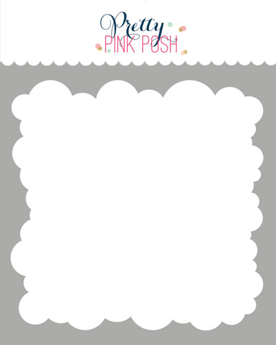 **NEW* - Pretty Pink Posh - Clouds Stencil