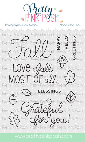**NEW* - Pretty Pink Posh - Happy Fall Stamp Set