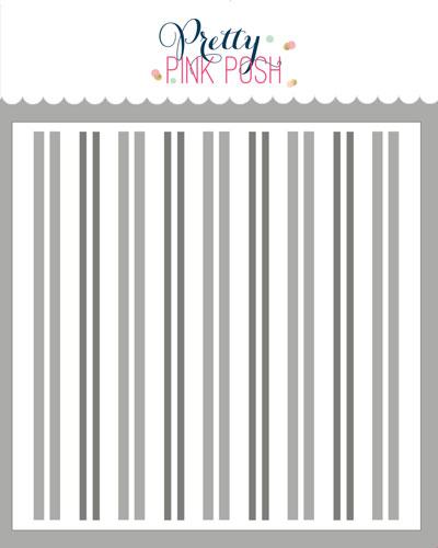 **NEW* - Pretty Pink Posh - Windowpane Plaid Stencil (2 Lyr)