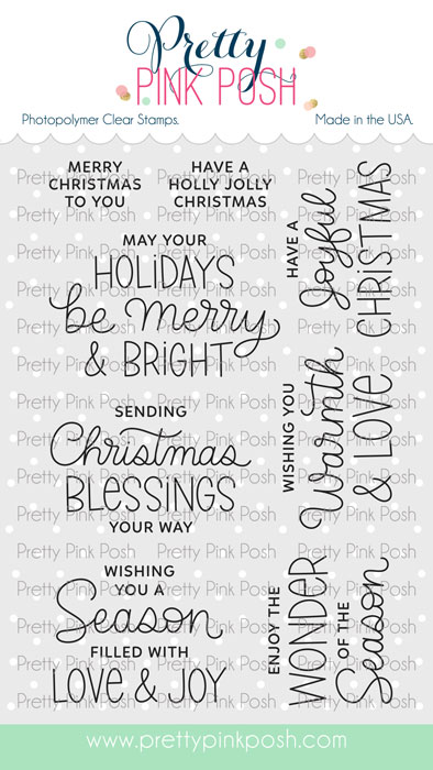 **NEW* - Pretty Pink Posh - Inside Sentiments - Christmas Stamp Set