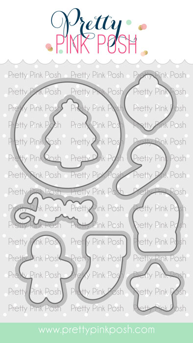 **NEW* - Pretty Pink Posh - Sweet Christmas Cookies Coor Die Set