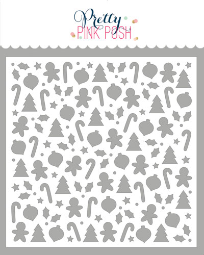 **NEW* - Pretty Pink Posh - Christmas Shapes Stencil