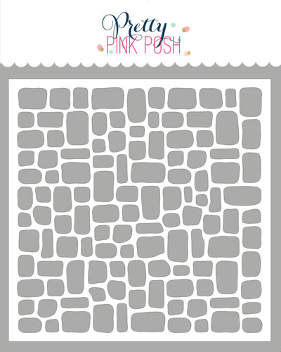 **NEW* - Pretty Pink Posh - Cobblestone Stencil