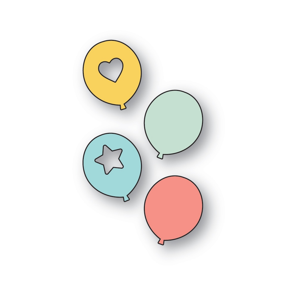 **NEW* - Poppystamps - Festive Balloons craft die