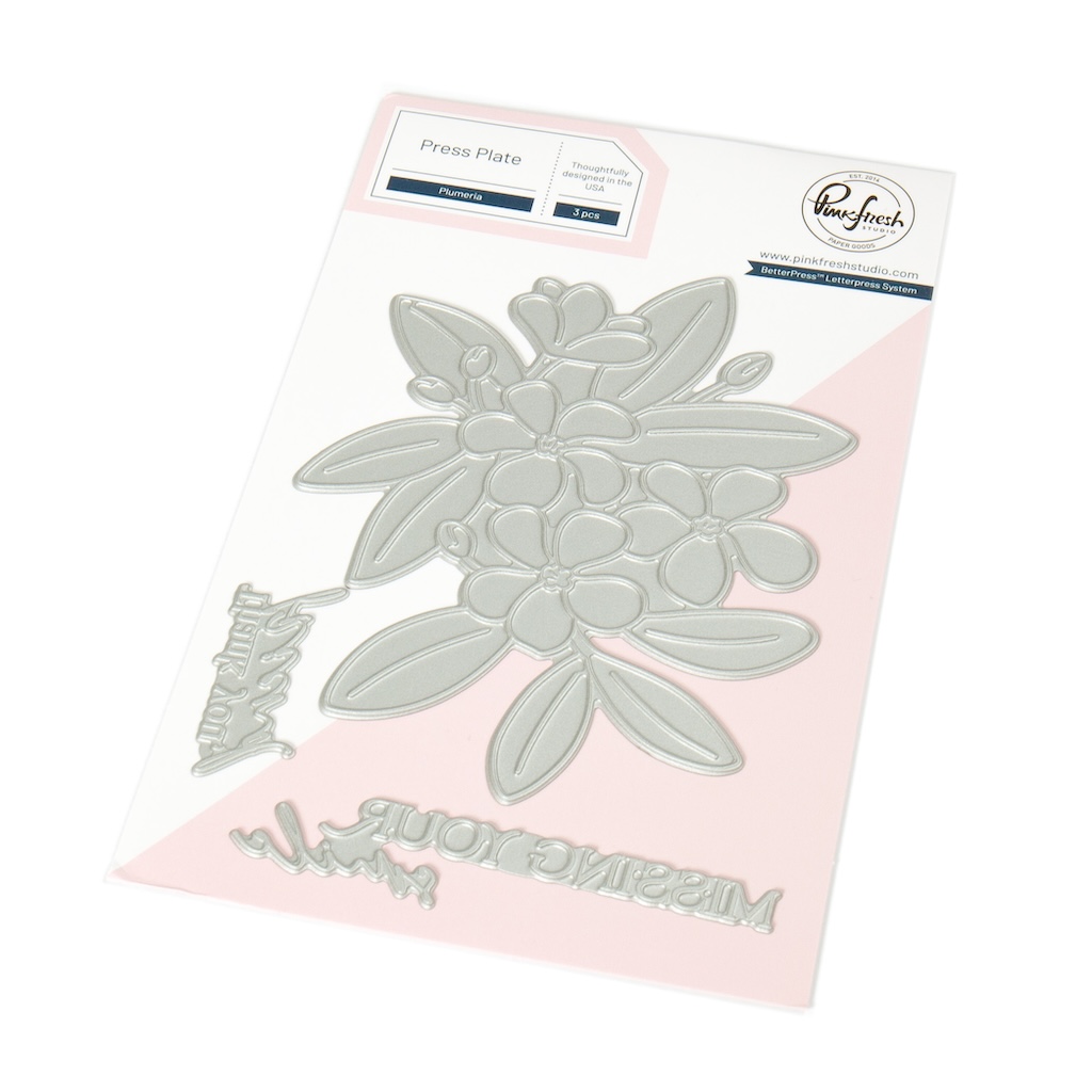 Pinkfresh Studio - Plumeria press plate