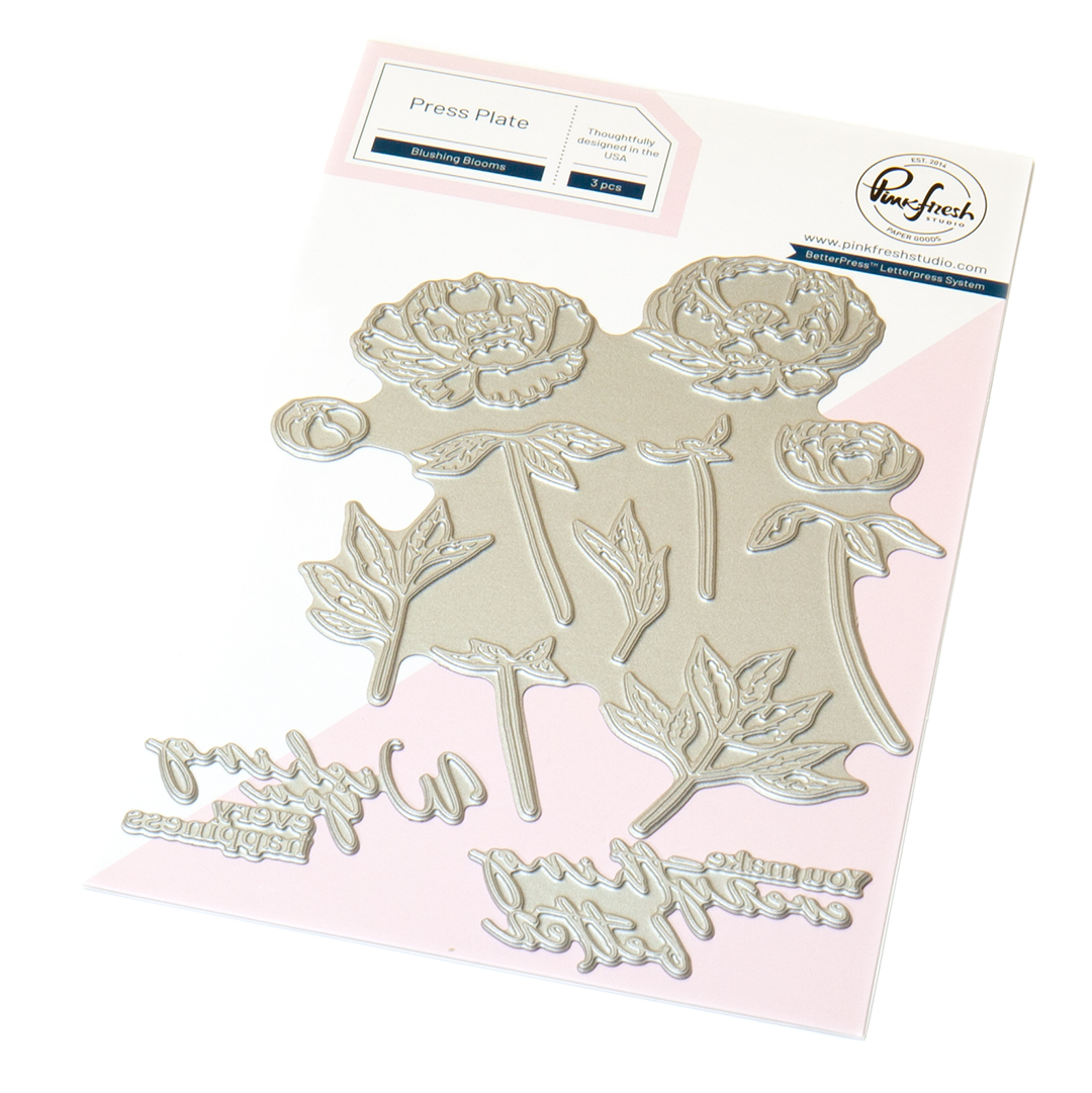 Pinkfresh Studio - Blushing Blooms press plate