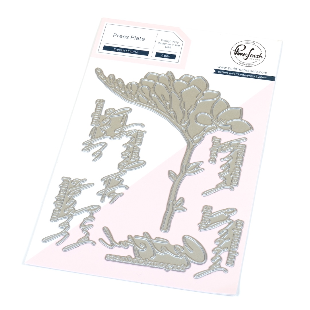 **NEW* - Pinkfresh Studio - Freesia Flourish press plate