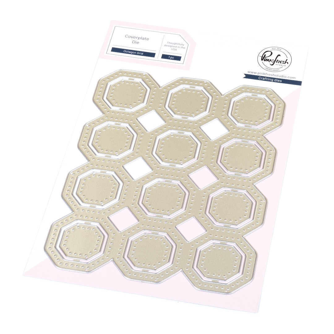 **NEW* - Pinkfresh Studio - Octagon Grid coverplate die
