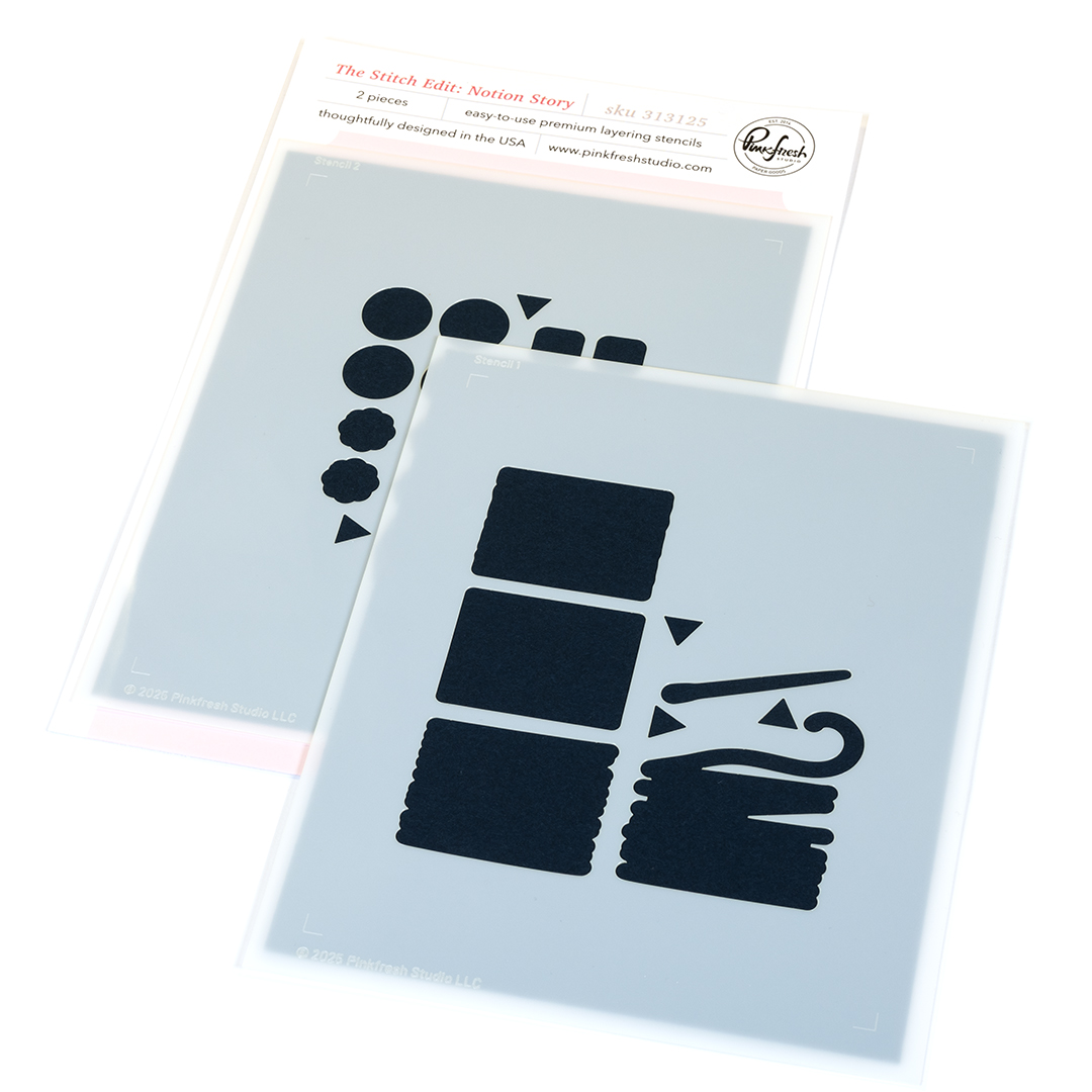 **NEW* - Pinkfresh Studio - The Stitch Edit: Notion Story stencil