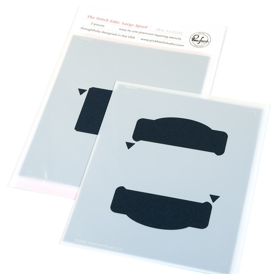 **NEW* - Pinkfresh Studio - The Stitch Edit: Large Spool stencil
