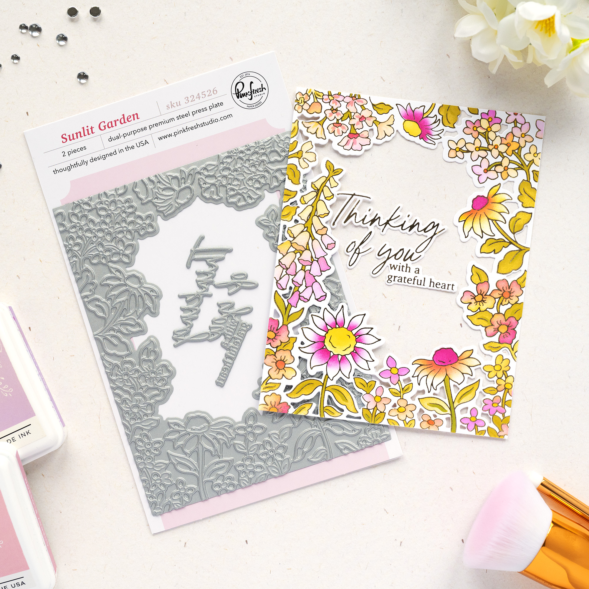 **NEW* - Pinkfresh Studio - Sunlit Garden press plate