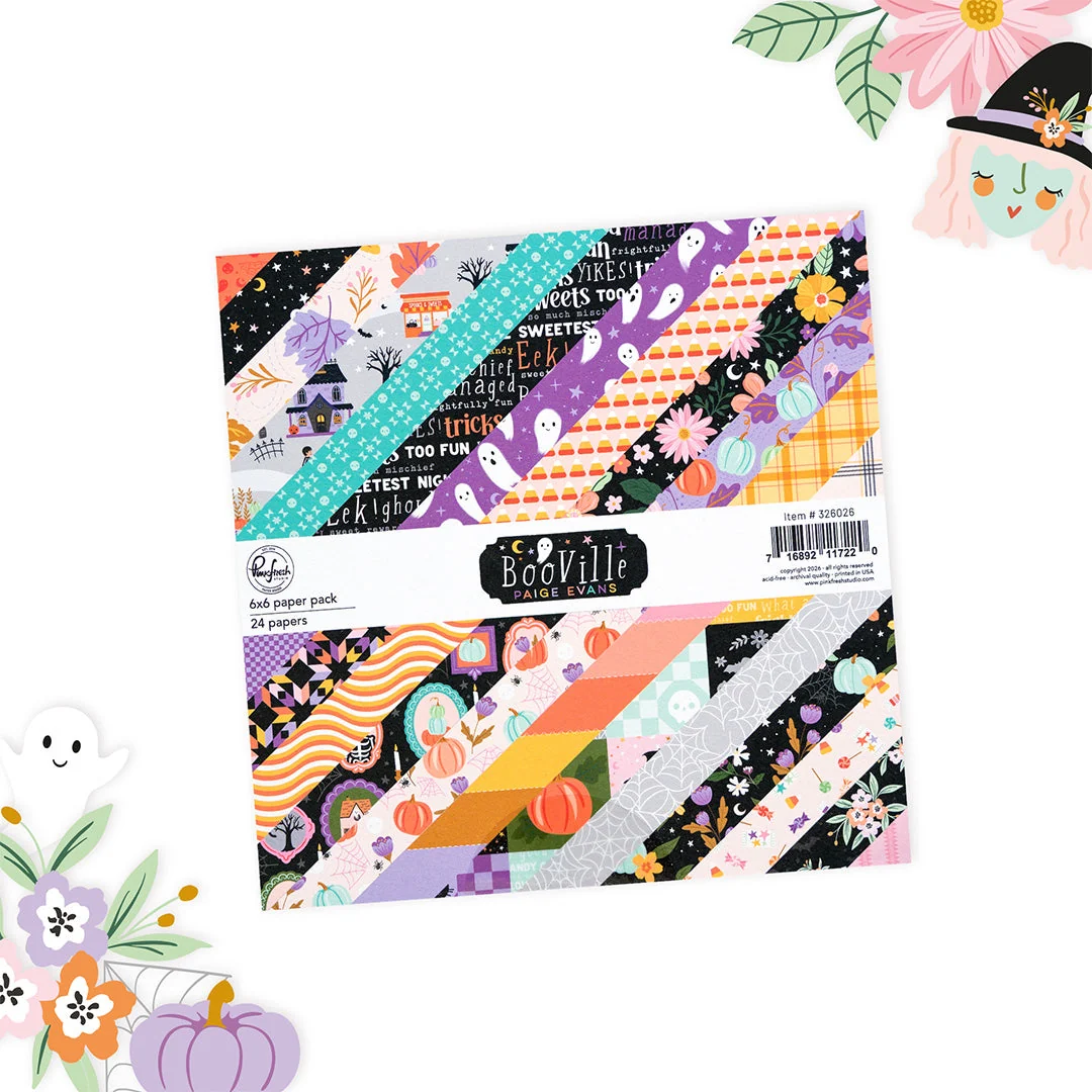**NEW* - Pinkfresh Studio - BooVille: 6 x 6 paper pack