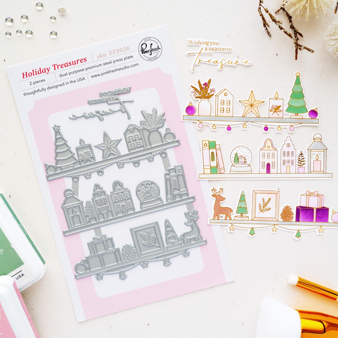 **NEW* - Pinkfresh Studio - Holiday Treasures press plate