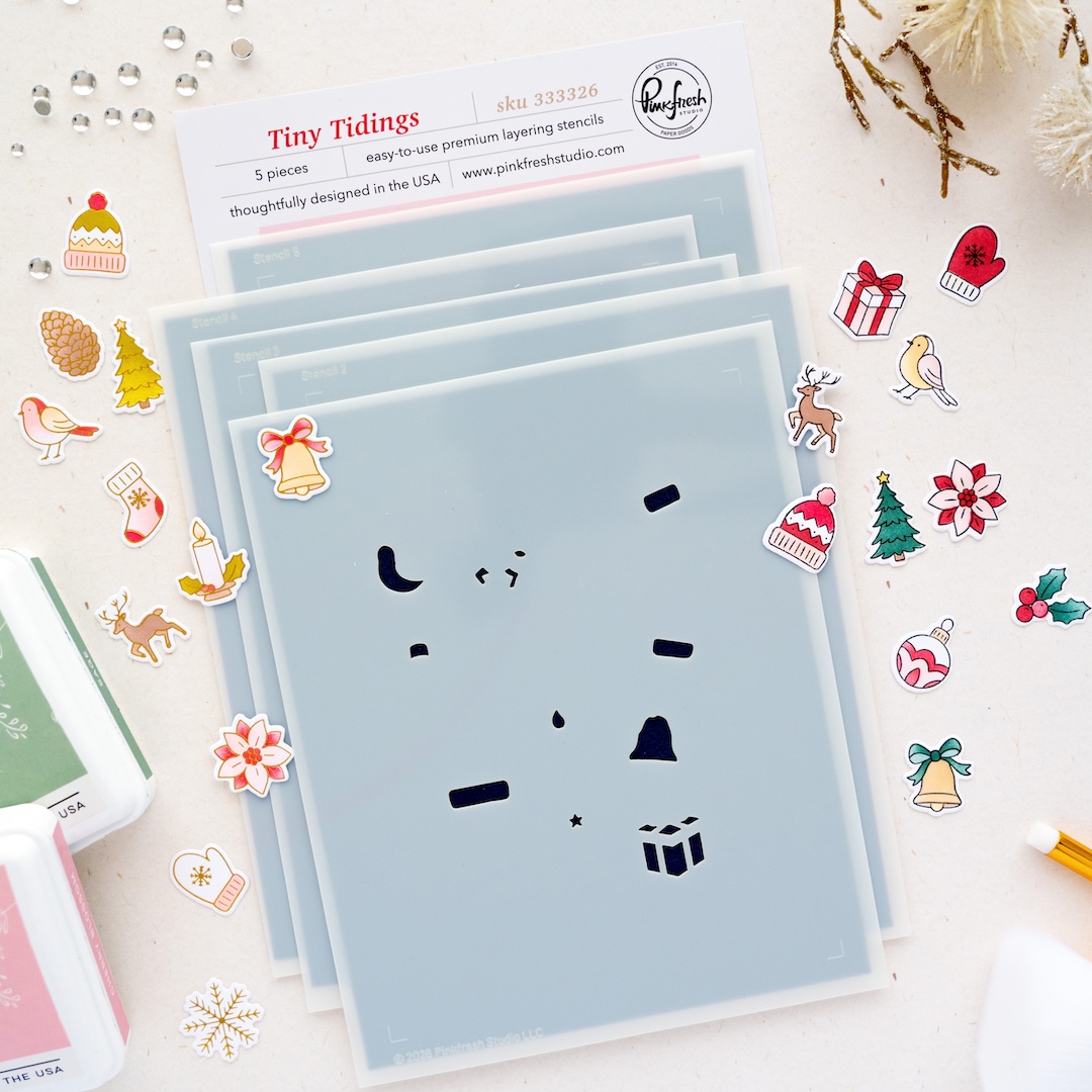 *NEW* - Pinkfresh Studio - Tiny Tidings stencil