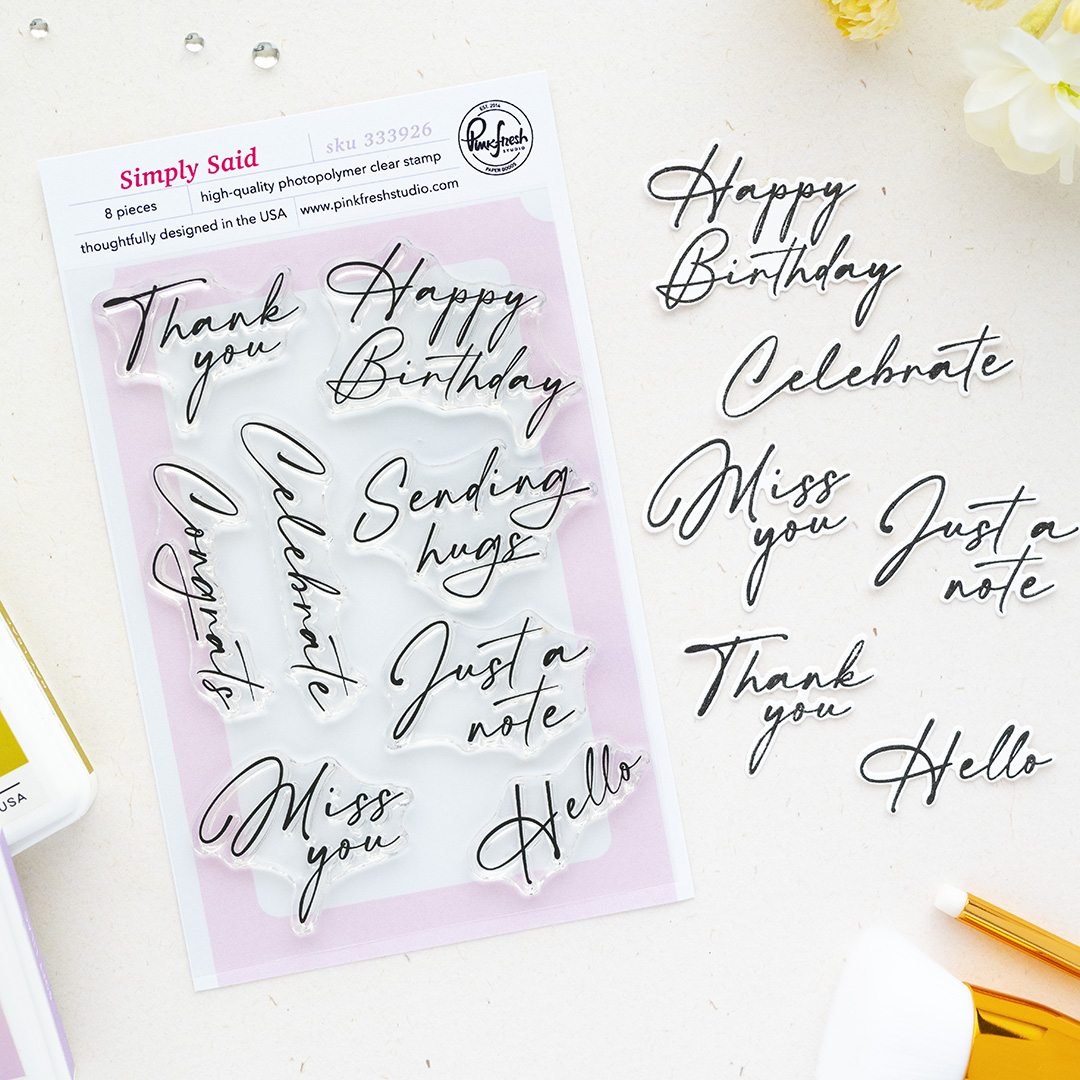 **NEW* - Pinkfresh Studio - Simply Said stamp
