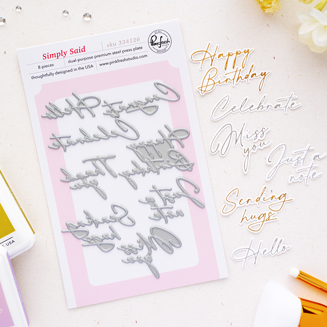 **NEW* - Pinkfresh Studio - Simply Said press plate