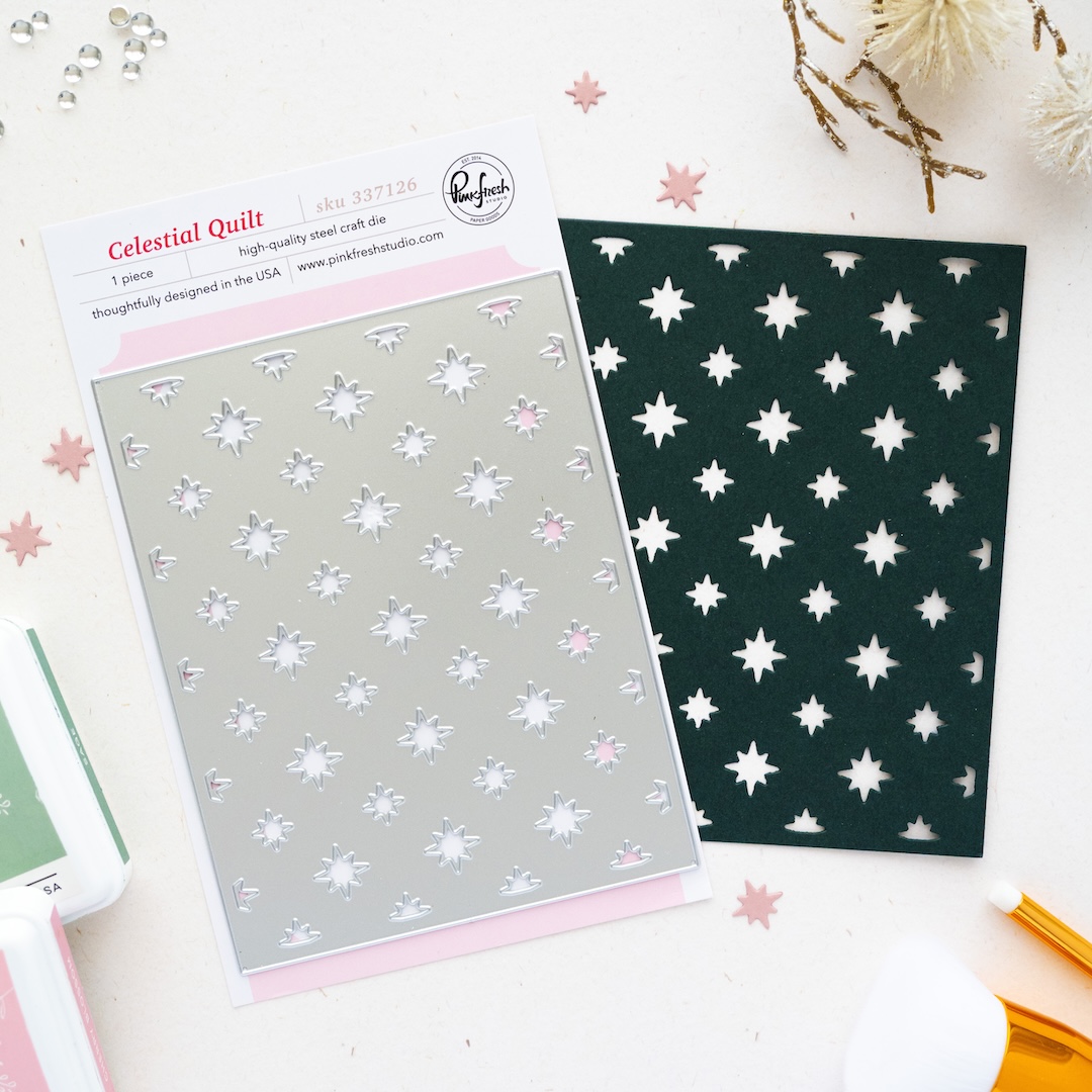 **NEW* - Pinkfresh Studio - Celestial Quilt coverplate die