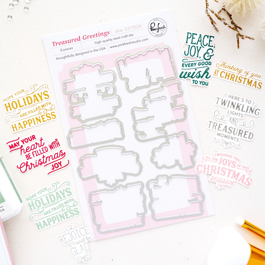 *NEW* - Pinkfresh Studio - Treasured Greetings die