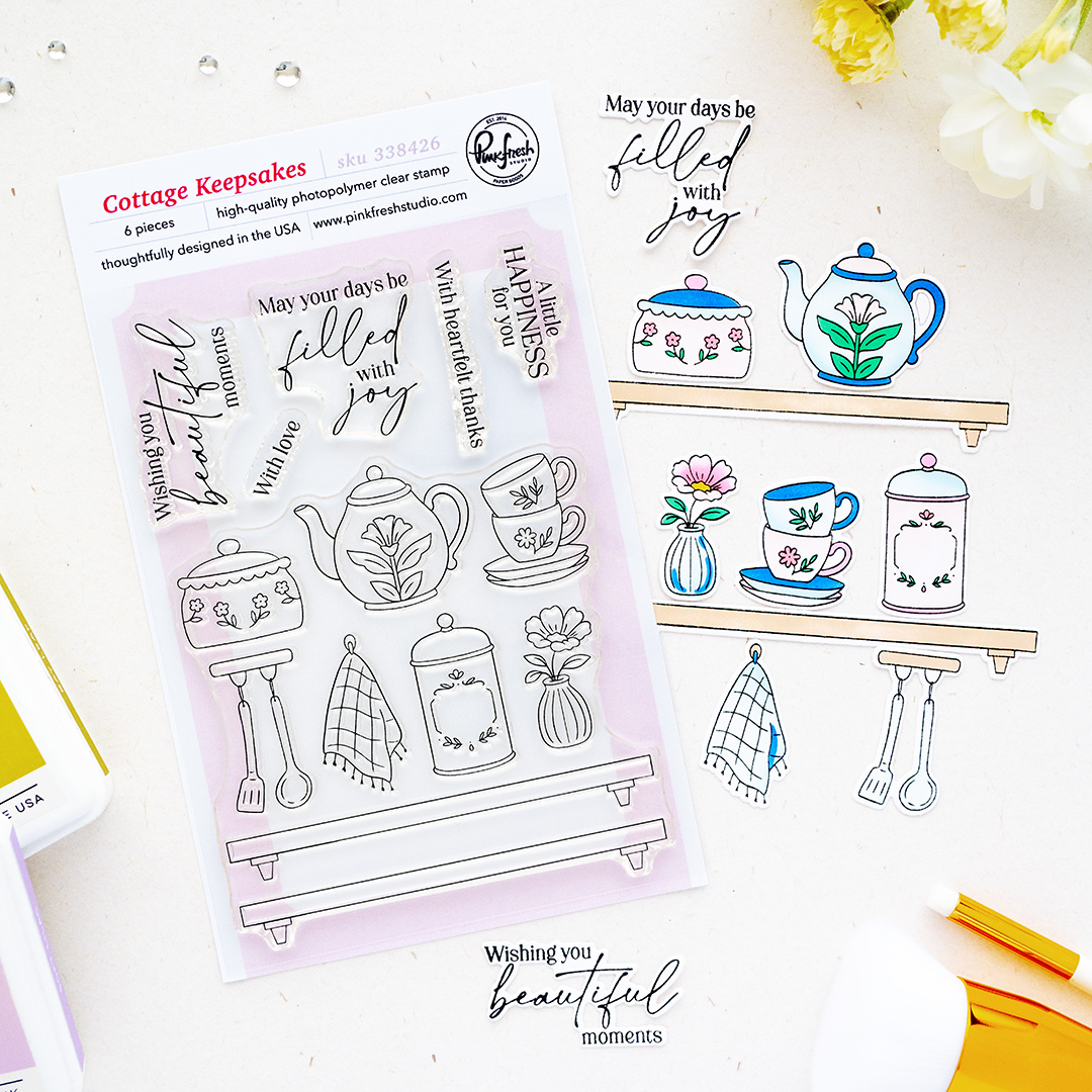 **NEW* - Pinkfresh Studio - Cottage Keepsakes stamp