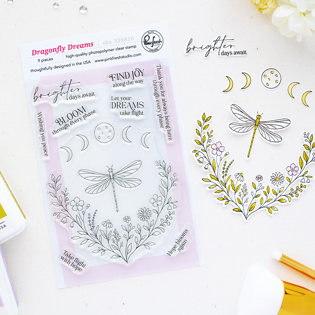 **NEW* - Pinkfresh Studio - Dragonfly Dreams stamp