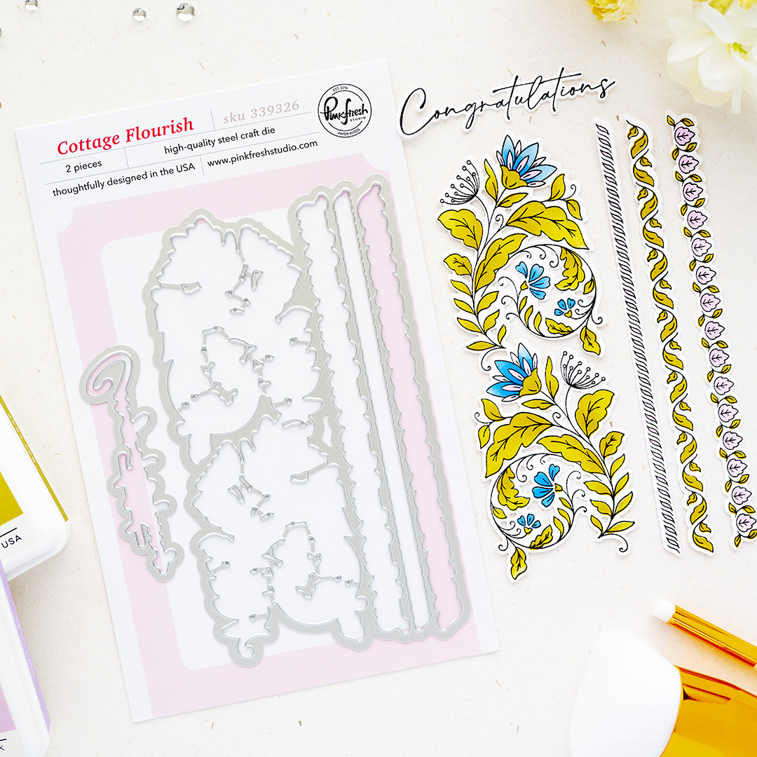 **NEW* - Pinkfresh Studio - Cottage Flourish die